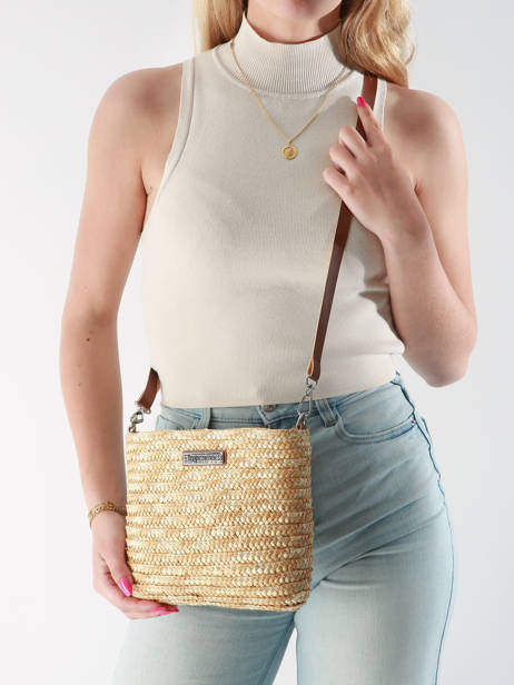 Cross Body Tas Milos Stro Les tropeziennes Beige milos TZ04 ander zicht 1