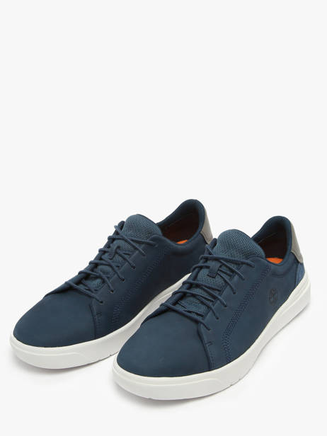 Sneakers Bay Low Lace Uit Leder Timberland Blauw men 292C2881 ander zicht 2