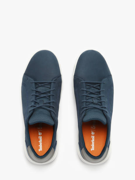 Sneakers Bay Low Lace Uit Leder Timberland Blauw men 292C2881 ander zicht 4