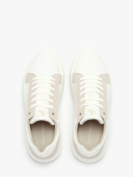 Sneakers Uit Leder Calvin klein jeans Wit men 121902S ander zicht 4