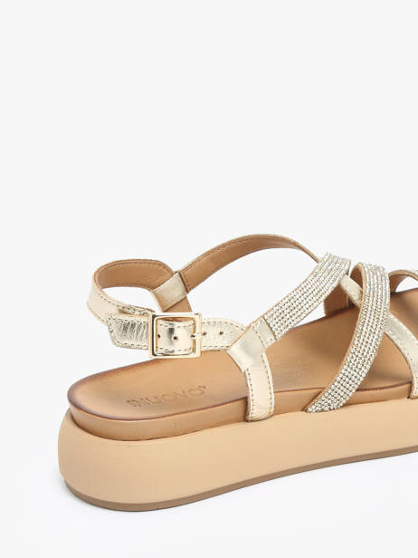 Sandalen Uit Leder Inuovo Goud women A96051 ander zicht 2