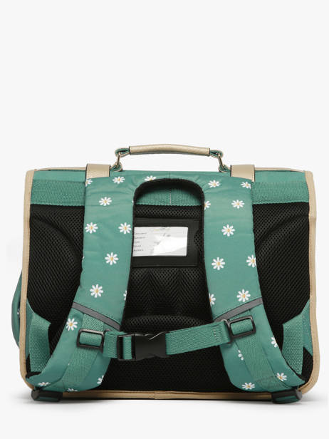 Boekentas Voor Kinderen 2 Compartimenten Cameleon Groen vintage fantasy CA38 ander zicht 4