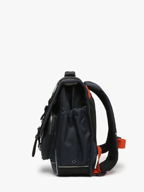 Boekentas Voor Kinderen 2 Compartimenten Cameleon Oranje vintage urban CA35 ander zicht 2