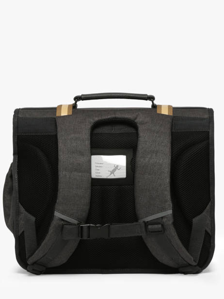 Boekentas Kinderen 3 Compartimenten Cameleon Grijs vintage urban CA41 ander zicht 4
