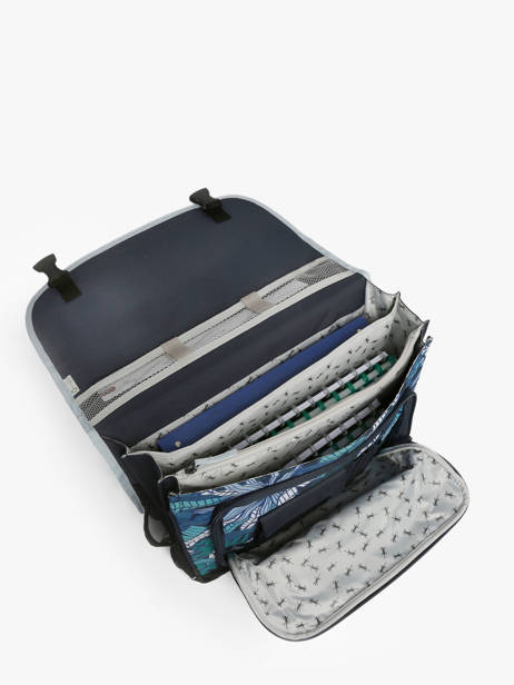 Boekentas Kind 3 Compartimenten Cameleon Blauw actual CA41 ander zicht 3