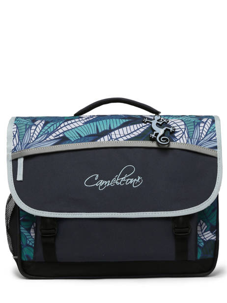Boekentas Kind 3 Compartimenten Cameleon Blauw actual CA41 ander zicht 6