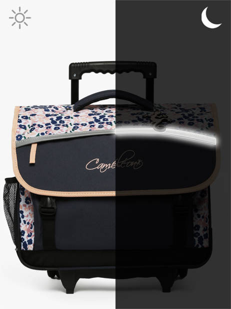 Boekentas Op Wieltjes Kind 2 Compartimenten Cameleon Blauw actual CR38 ander zicht 8