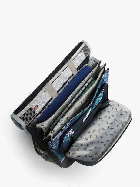 Boekentas Op Wieltjes Kind 3 Compartimenten Cameleon Blauw actual CR41 ander zicht 3
