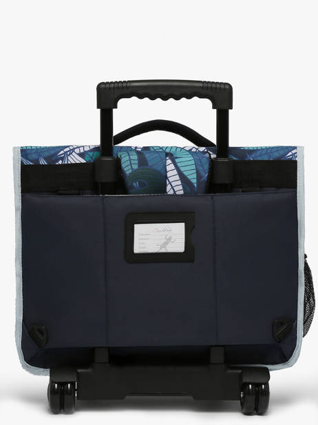 Boekentas Op Wieltjes Kind 3 Compartimenten Cameleon Blauw actual CR41 ander zicht 5