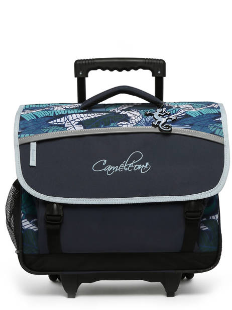 Boekentas Op Wieltjes Kind 3 Compartimenten Cameleon Blauw actual CR41 ander zicht 7