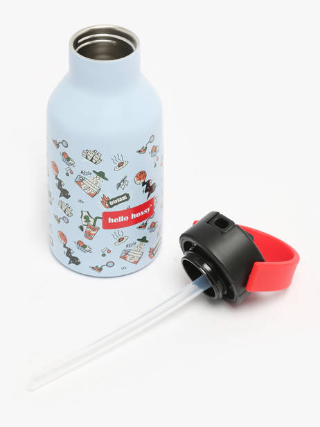Drinkfles Hello hossy Blauw cool kids 350M ander zicht 3
