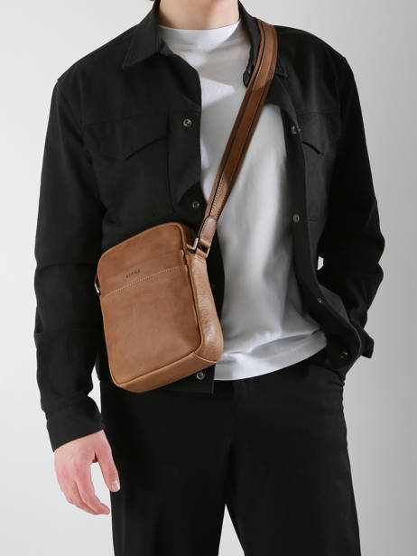 Cross Body Tas Spider Leder Etrier Bruin spider 12645 ander zicht 1