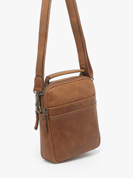 Cross Body Tas Spider Leder Etrier Bruin spider ESPI732M ander zicht 2