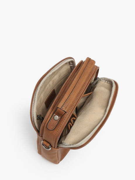 Cross Body Tas Spider Leder Etrier Bruin spider ESPI732M ander zicht 3