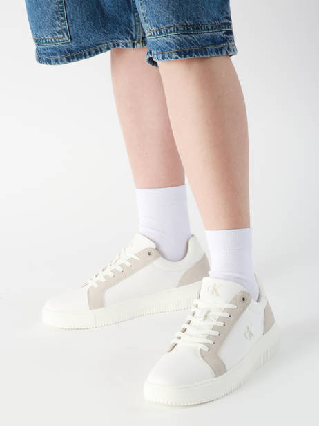 Sneakers Uit Leder Calvin klein jeans Wit men 121902S ander zicht 1