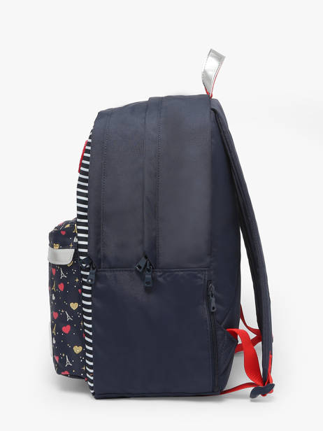 Rugzak 2 Compartimenten Tann's Blauw les fantaisies f 63321 ander zicht 2