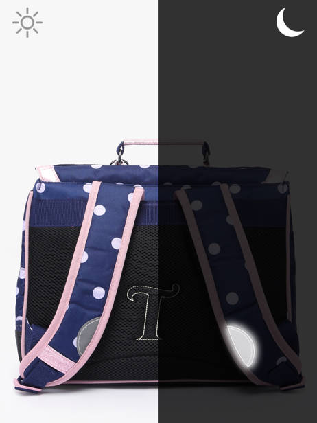 Boekentas 2 Compartimenten Tann's Blauw les fantaisies f 38325 ander zicht 5