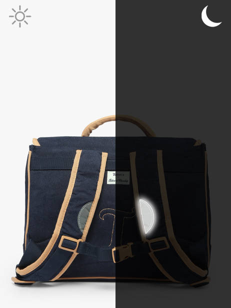 Boekentas Tann's Blauw tann's x tartine et choco 334112 ander zicht 5