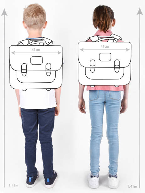 Boekentas Op Wieltjes 2 Compartimenten Tann's Veelkleurig les fantaisies f 43324 ander zicht 1