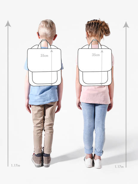 Rugzak 1 Compartiment Hello hossy Zwart cool kids MADU ander zicht 1