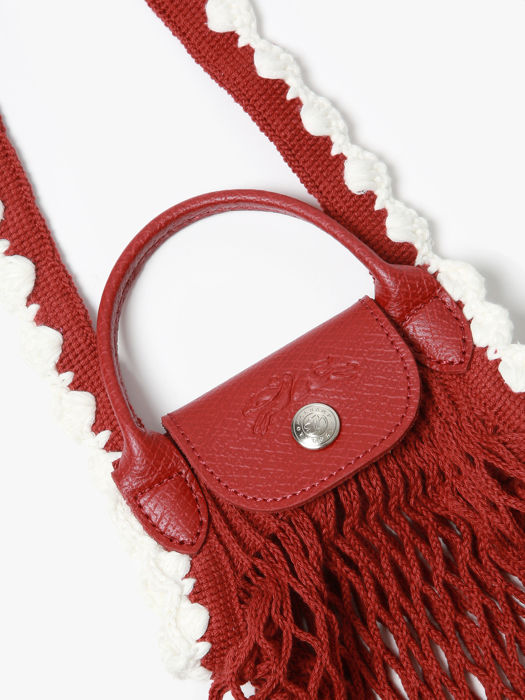 Longchamp Le pliage filet crochet Cross bodytas Rood