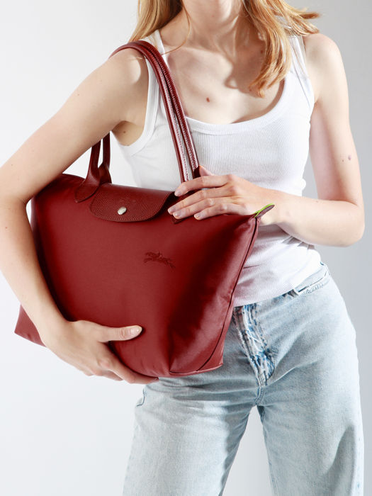Longchamp Le pliage green Schoudertas Rood
