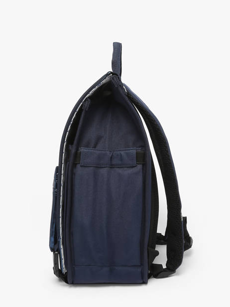 Rugzak 2 Compartimenten Cabaia Blauw school L ander zicht 3