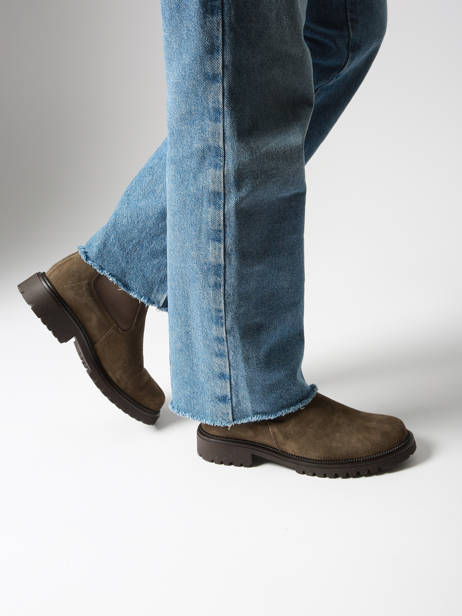 Chelsea Boots Uit Leder Tamaris Groen women 41 ander zicht 1