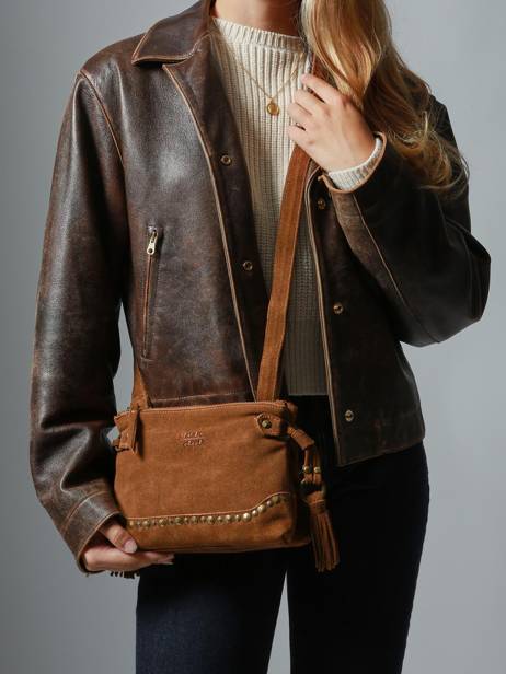 Cross Body Tas Houston Leder Basilic pepper Bruin houston BHOU82 ander zicht 1
