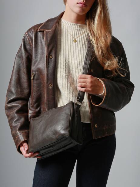 Cross Body Tas Cow Leder Basilic pepper Bruin cow BCOW83 ander zicht 1