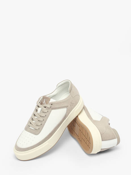 Sneakers Uit Leder Calvin klein jeans Wit men YM01354 ander zicht 3