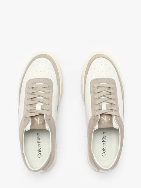 Sneakers Uit Leder Calvin klein jeans Wit men YM01354 ander zicht 4
