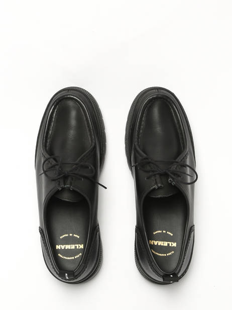 Derby Veterschoenen Uit Leder Kleman Zwart men MAJOR ander zicht 4