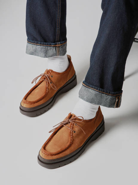 Derby Veterschoenen Uit Leder Kleman Bruin men MAJORV ander zicht 1