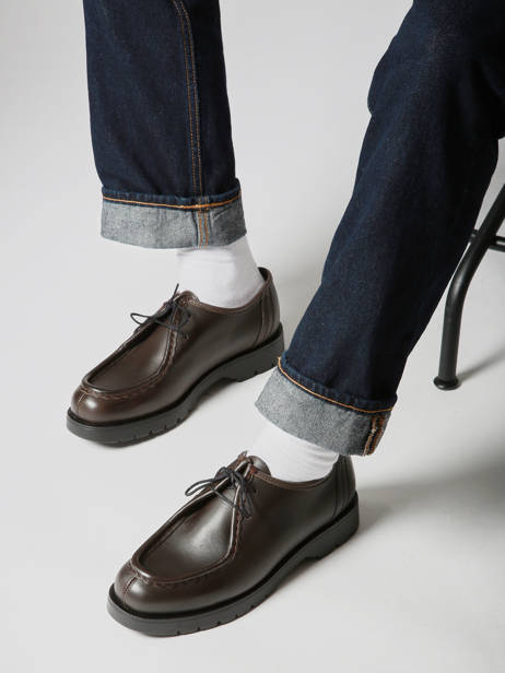 Derby Veterschoenen Uit Leder Kleman Bruin men PADROR ander zicht 1