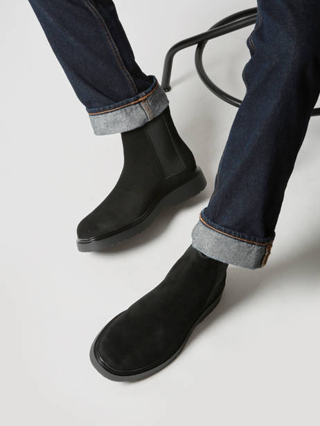 Sneakers Uit Leder Calvin klein jeans Zwart men YM01372 ander zicht 1