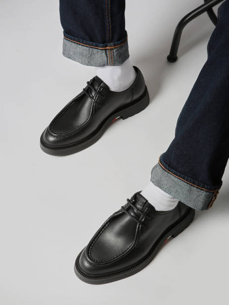 Derby Veterschoenen Uit Leder Tommy hilfiger Zwart men 5588BDS ander zicht 1