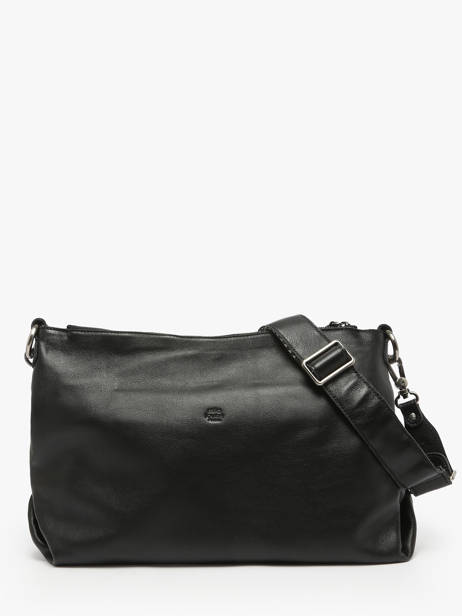 Cross Body Tas Vintage Leder Mila louise Zwart vintage 3822KRC ander zicht 4