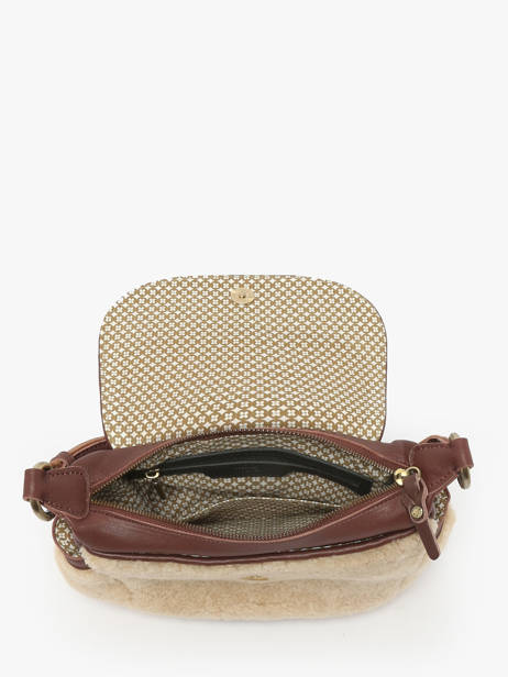 Cross Body Tas Vintage Leder Mila louise Beige vintage 35231TC ander zicht 3