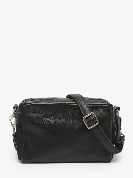 Cross Body Tas Vintage Leder Mila louise Zwart vintage 23673KRC ander zicht 4