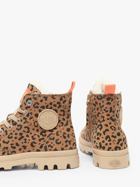 Enkellaarsjes Uit Leder Palladium Bruin women 99519974 ander zicht 3