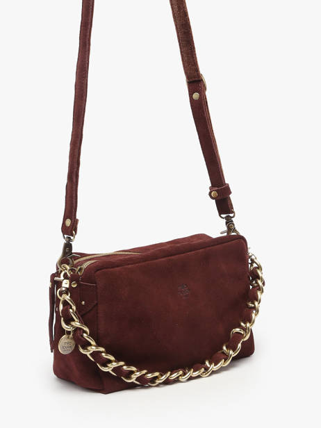 Cross Body Tas Vintage Leder Mila louise Beige vintage 23673V ander zicht 2