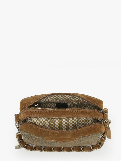 Cross Body Tas Vintage Leder Mila louise Bruin vintage 23673PA ander zicht 3