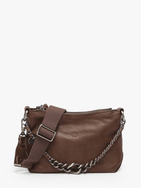 Cross Body Tas Vintage Leder Mila louise Bruin vintage 3864C