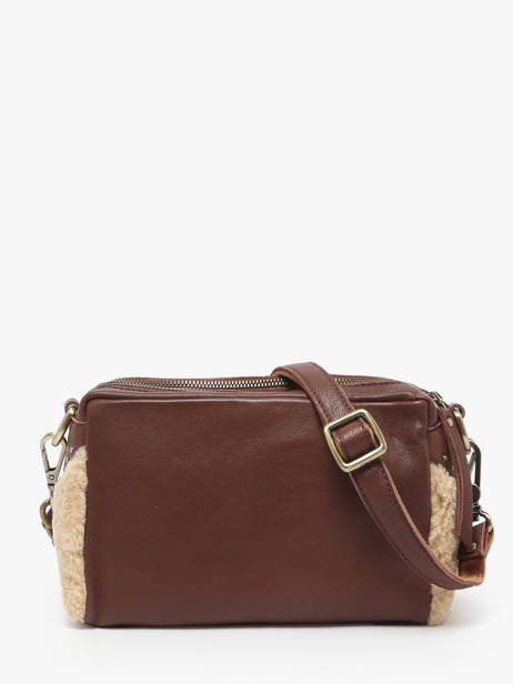 Cross Body Tas Vintage Leder Mila louise Beige vintage 23673TC ander zicht 4