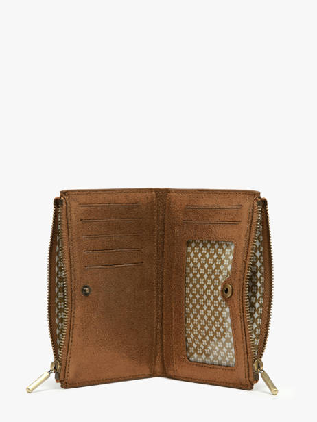 Portefeuille Leder Mila louise Bruin vintage 3576X ander zicht 1