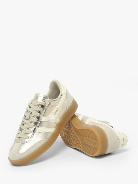Sneakers Uit Leder Gola Goud women CLB783 ander zicht 3