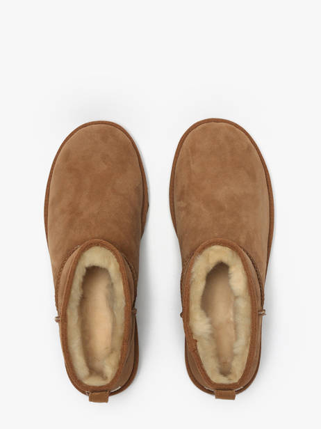 Classic Ultra Mini Boots Uit Leder Ugg Bruin men 1137391 ander zicht 3