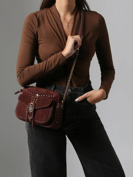 Cross Body Tas Vintage Leder Mila louise Beige vintage 3327VC ander zicht 1