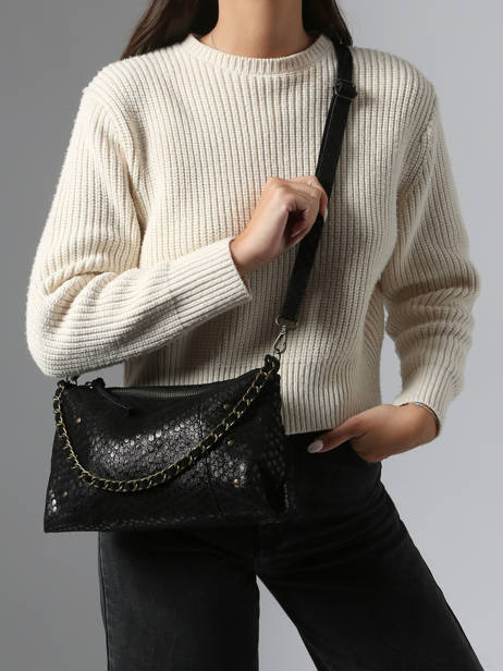 Cross Body Tas Joanna Leder Pieces Zwart joanna 17160097 ander zicht 1